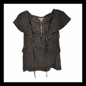 Max Studio Ruffle Tie Top Blouse Sz S NWT